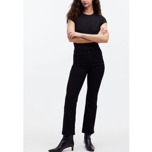 Madewell Kick Out Crop Jeans in Black Rinse Wash 29
